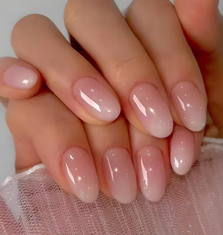 Nails Press-On Rose Doux – Chic, Rapide, Réutilisable, 24 ongles