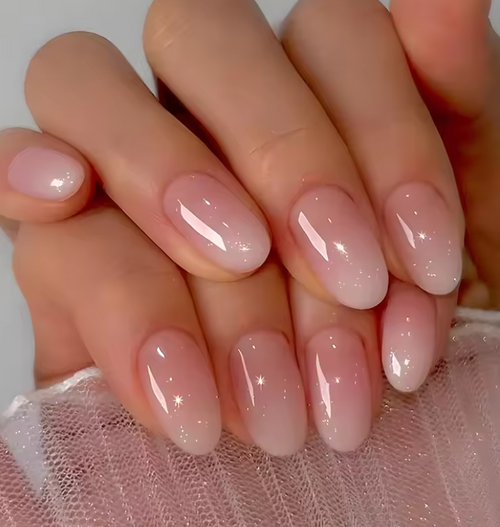 Nails Press-On Rose Doux – Chic, Rapide, Réutilisable, 24 ongles