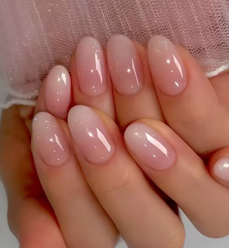 Nails Press-On Rose Doux – Chic, Rapide, Réutilisable, 24 ongles