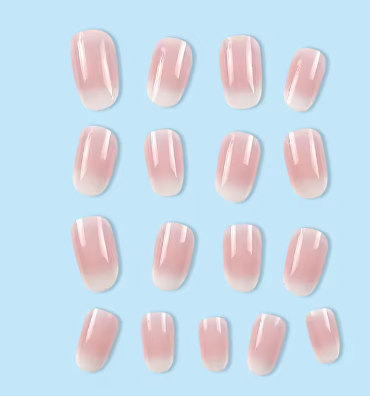 Nails Press-On Rose Doux – Chic, Rapide, Réutilisable, 24 ongles